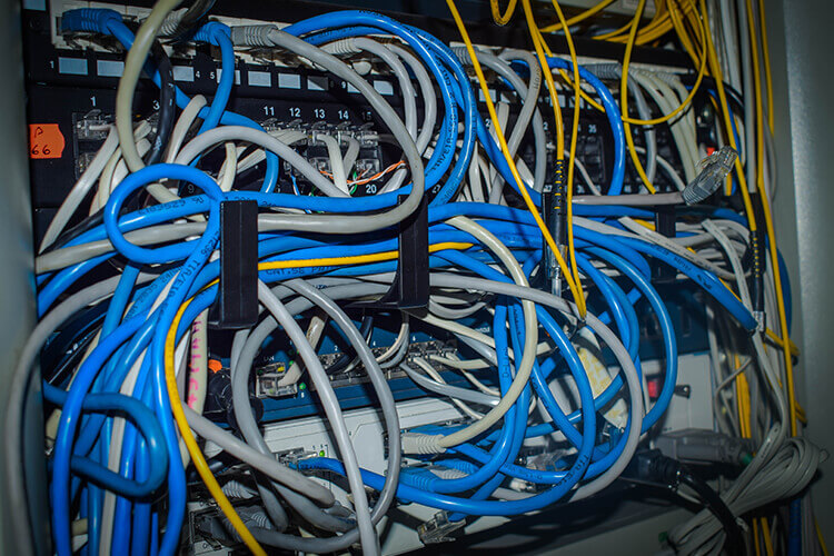 Poorly Managed Data Cabling