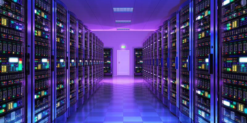 purple server room