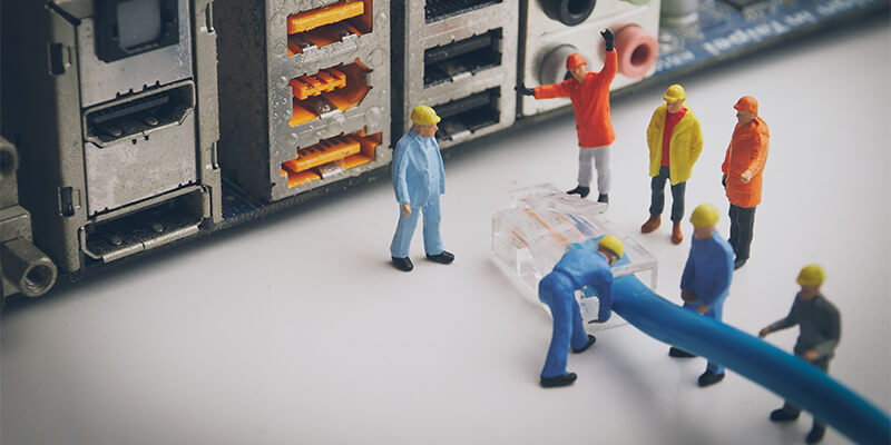 Lego Men Installing Cable